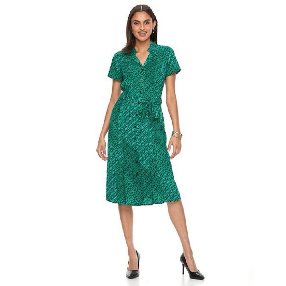Notch Collar Dress